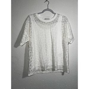 Tommy Hilfiger White Lace Top Size M